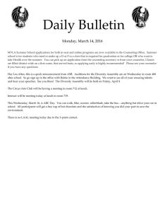 Daily Bulletin  Monday, March 14, 2016