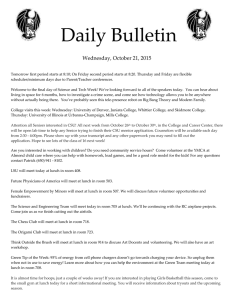 Daily Bulletin  Wednesday, October 21, 2015