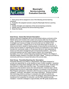 Meaningful Service-Learning Evaluation Exercise