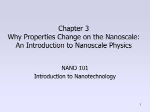 Chapter 3 Why Properties Change on the Nanoscale: NANO 101
