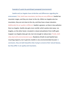 Seattle vs. LA: Environmental Comparison Paragraph