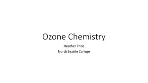 Ozone Chemistry Heather Price North Seattle College