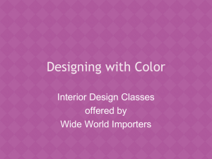 Designing with Color Interior Design Classes offered by Wide World Importers