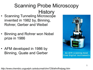 Scanning Probe Microscopy History