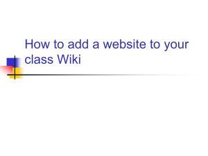 How to add a website to your class Wiki