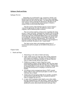 Epilogue: Death and Dying Epilogue Preview