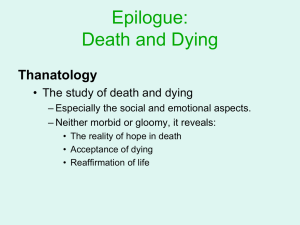 Death and Dying: Thanatology Presentation