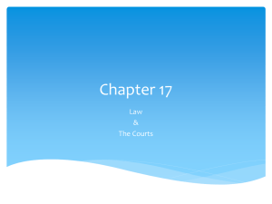 Chapter 17 Law &amp; The Courts