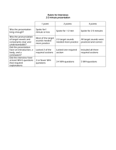 Interview Rubric: Presentation & Questioning Assessment
