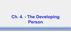 Ch. 4. - The Developing Person