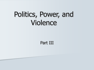 Politics, Power, and Violence Part III