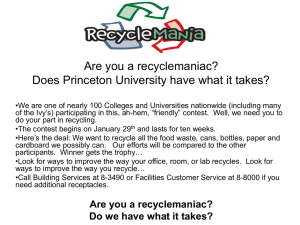 Are you a recyclemaniac? Does Princeton University have what it takes?