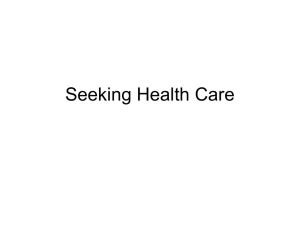 Seeking Health Care
