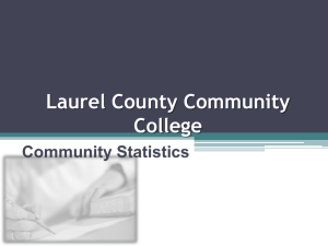 Laurel County Community College Community Statistics
