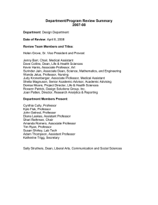 Department/Program Review Summary 2007-08