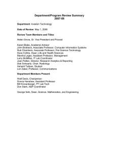 Department/Program Review Summary 2007-08