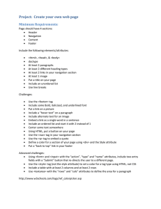 Project:  Create your own web page Minimum Requirements: