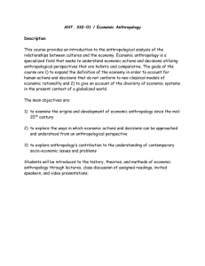 ANT. 332-01 / Economic Anthropology  Description