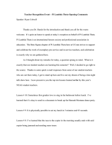 Teacher Recognition Event – Pi Lambda Theta Opening Comments