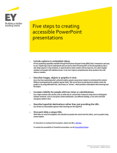 Five steps to creating accessible PowerPoint presentations