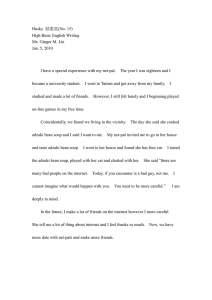 Husky  蔡惠真(No. 15) High Basic English Writing Ms. Ginger M. Lin
