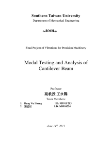 Modal Testing and Analysis of   Southern Taiwan University