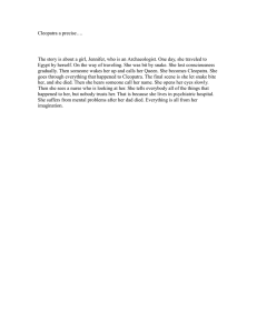 Cleopatra a precise….