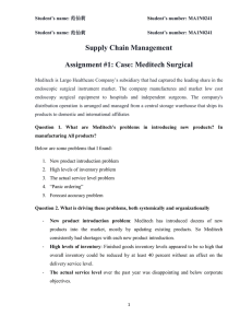 Meditech Surgical: Supply Chain Management Case Study