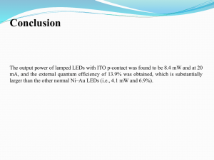 ITO p-Contact LEDs: Performance Analysis