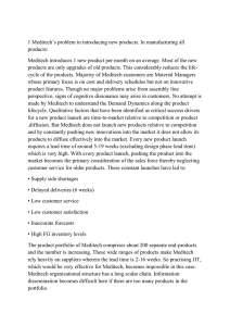 Meditech Case Study: New Product Introduction Problems