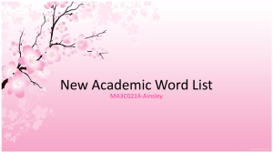 New Academic Word List MA3C0214-Ainsley
