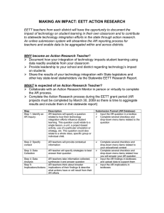 MAKING AN IMPACT: EETT ACTION RESEARCH
