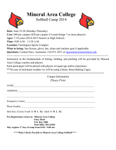 Mineral Area College  Softball Camp 2014