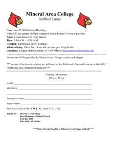 Mineral Area College  Softball Camp