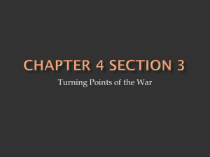 Turning Points of the War