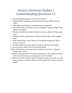 Honors American Studies 1 Guided Reading Questions 3.1