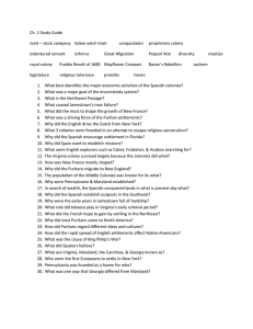 Ch. 2 Study Guide conquistador  proprietary colony