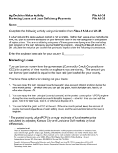 Ag Decision Maker Activity  File A1-34 Marketing Loans and Loan Deficiency Payments