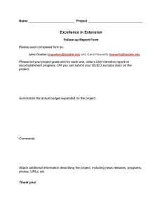 Excellence in Extension