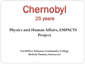 Physics and Human Affairs, EMPACTS Project NorthWest Arkansas Community College Melody Thomas, Instructor