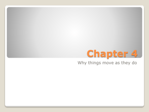 Chapter 4 Why things move as they do