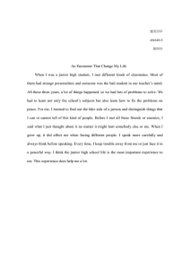 Junior High School Impact: A Reflective Essay