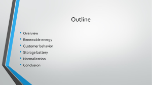 Outline • Overview Renewable energy
