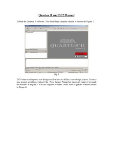 Quartus II and DE2 Manual