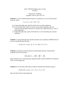 ELEC 2200-003 Digital Logic Circuits Fall 2011  Homework 7 Problems