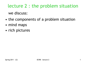 lecture 2 : the problem situation we discuss: • mind maps