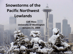 Snowstorms of the Pacific Northwest Lowlands Cliff Mass