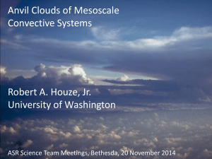 Anvil Clouds of Mesoscale Convective Systems Robert A. Houze, Jr. University of Washington