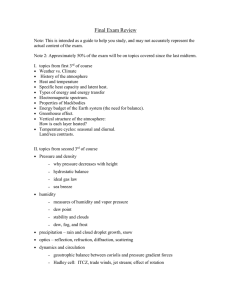 Final Exam Review