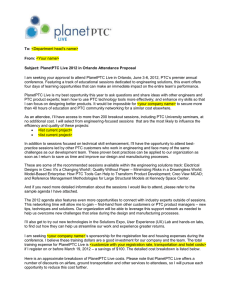 epartment head’s name&gt; 6, 2012, PTC’s premier annual